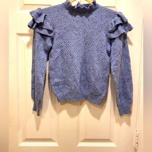 Janie & Jill Ruffle Sleeve Sweater Top, sz 12 Girls.